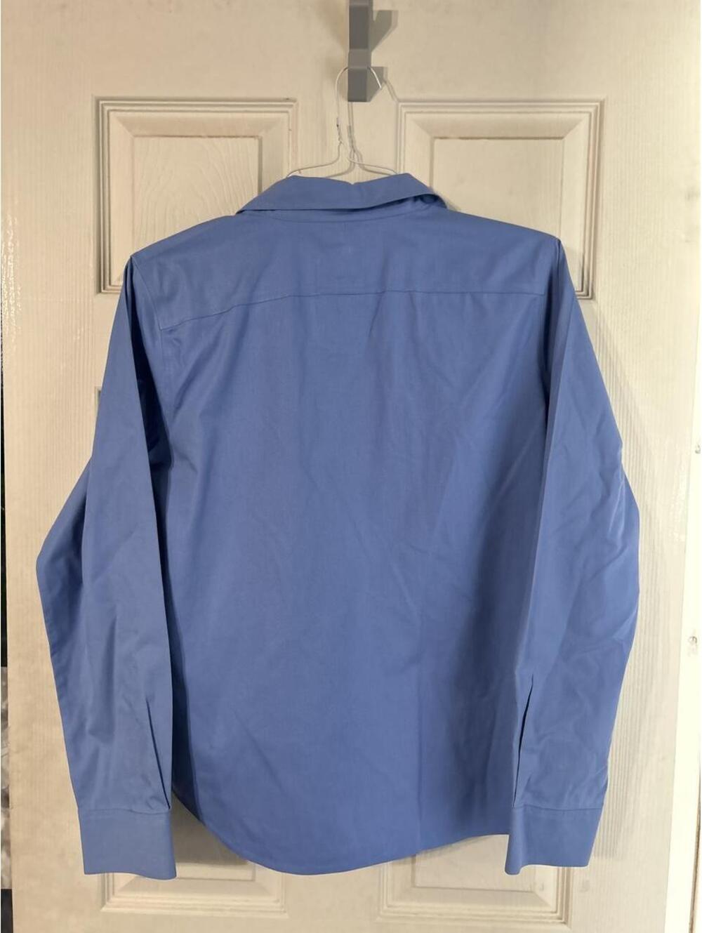 lauren ralph lauren blue cotton button down shirt L - Picture 5 of 5